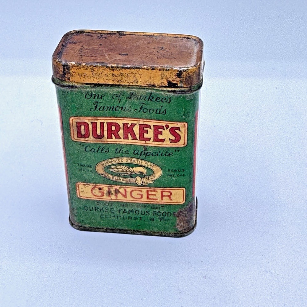 Vintage Durkee's Ginger Spice Tin‎ Elmhurst New York  2oz
